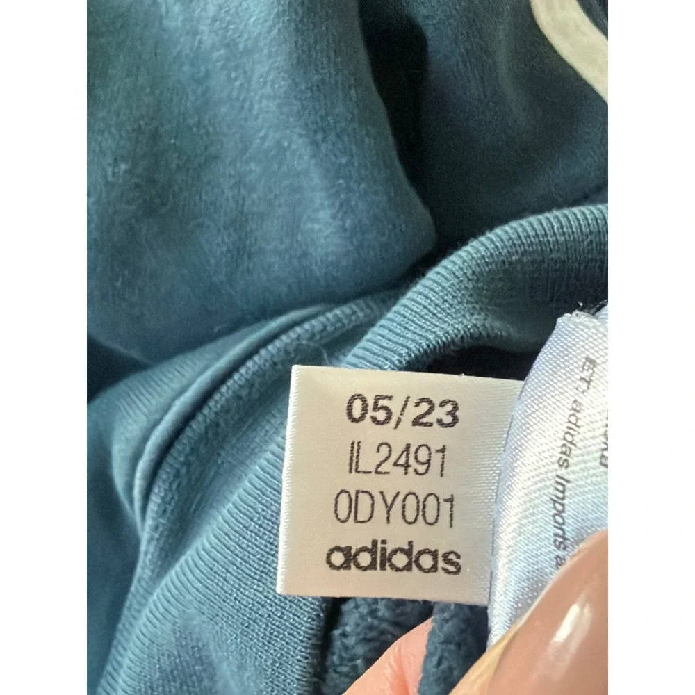 Adidas Teal Adicolor Classics Hoodie 3-Stripe Pullover Size Medium